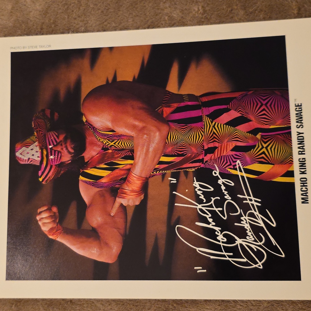 Vibrant Art Print Featuring Iconic Wrestler Randy Savage